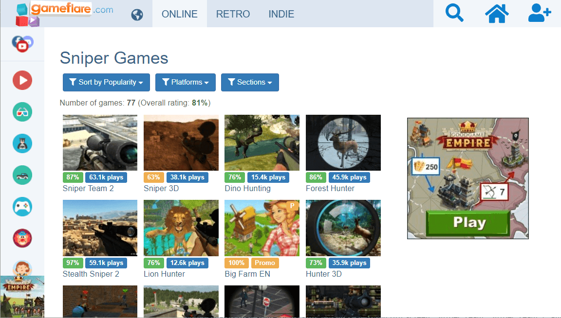 Gameflare.com juegos de francotiradores en línea
