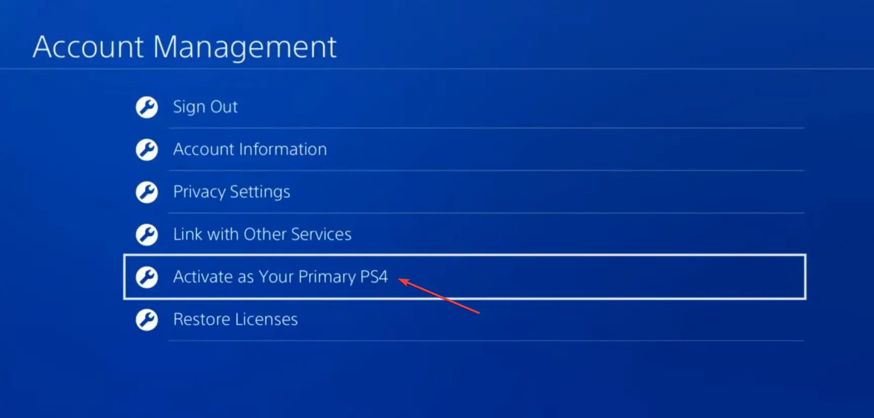 activar como tu PS4 principal