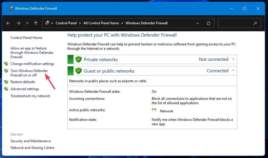 La opción Activar o desactivar Windows Defender Steam no puede sincronizar archivos