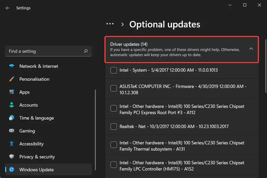 Driver-updates-showcase kernel security check fail Windows 11
