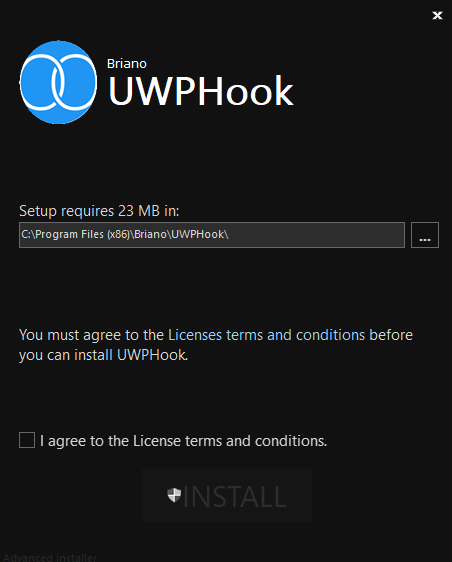 Ventana de configuración de UWPHook cómo jugar juegos de Microsoft Store en Steam