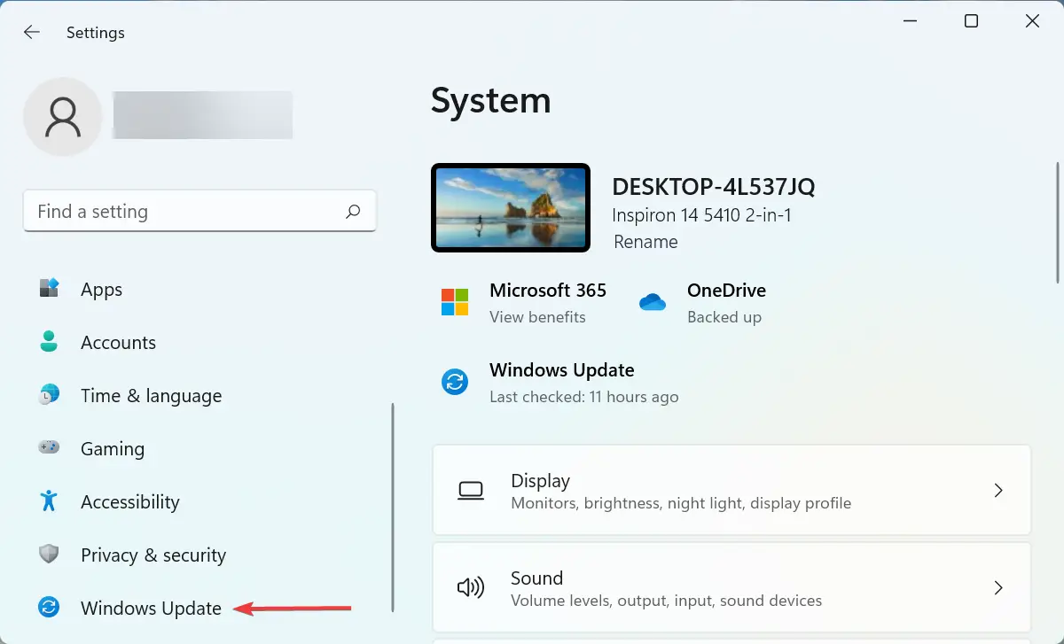 Actualización de Windows para reparar el micrófono de discordia que no funciona en Windows 11