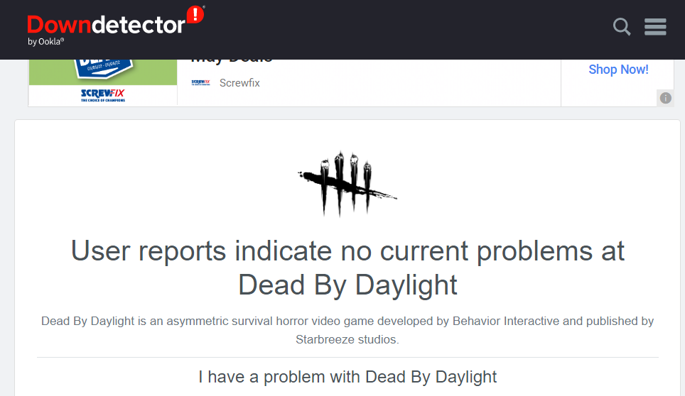 Página de DBD Downdetector dbd-error-code-8018