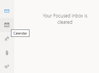 Perspectiva del botón de calendario, la página de delegados no está disponible