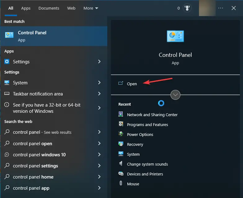 Menú del panel de control cómo cambiar la cuenta principal en Windows 10