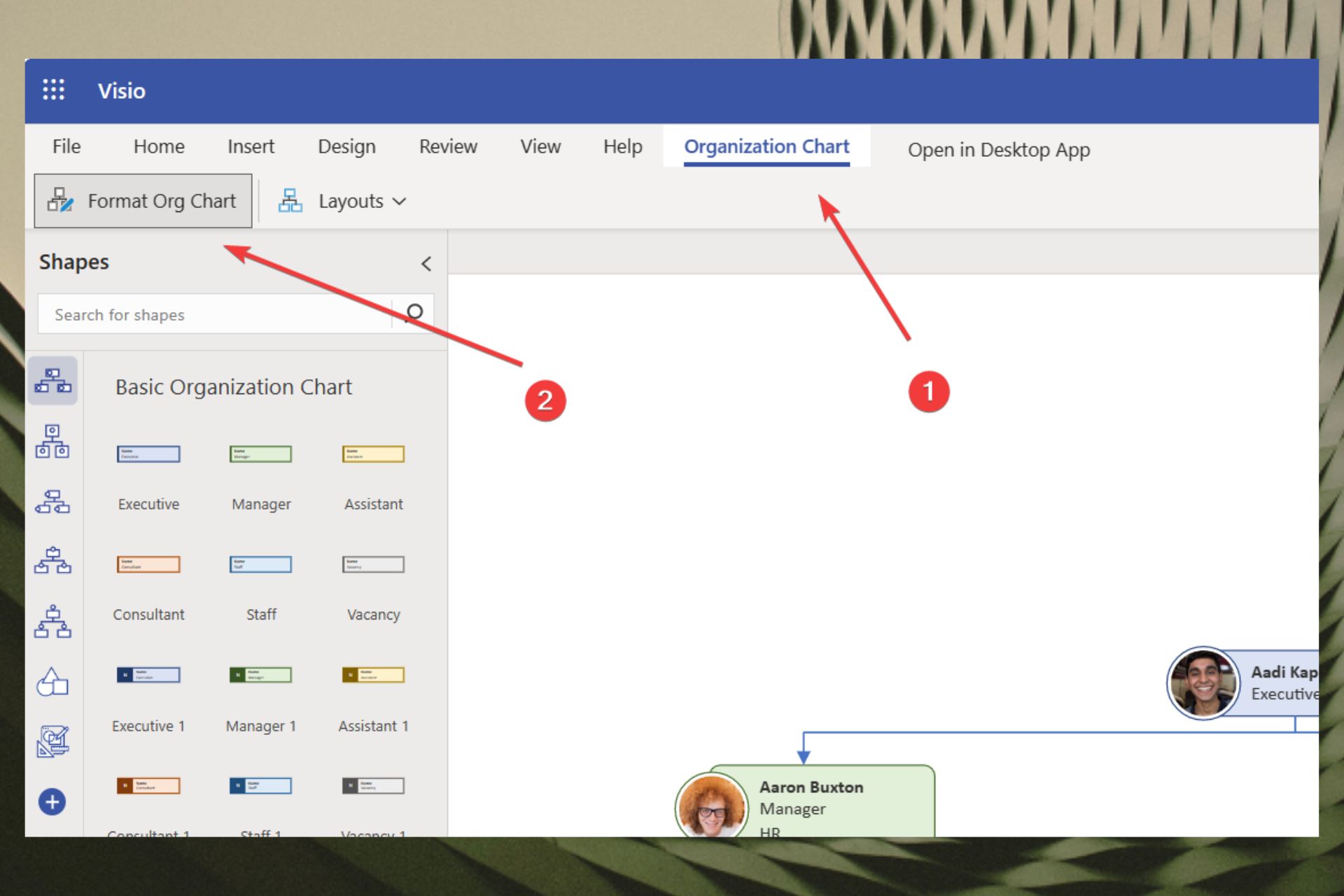 organigrama de visio