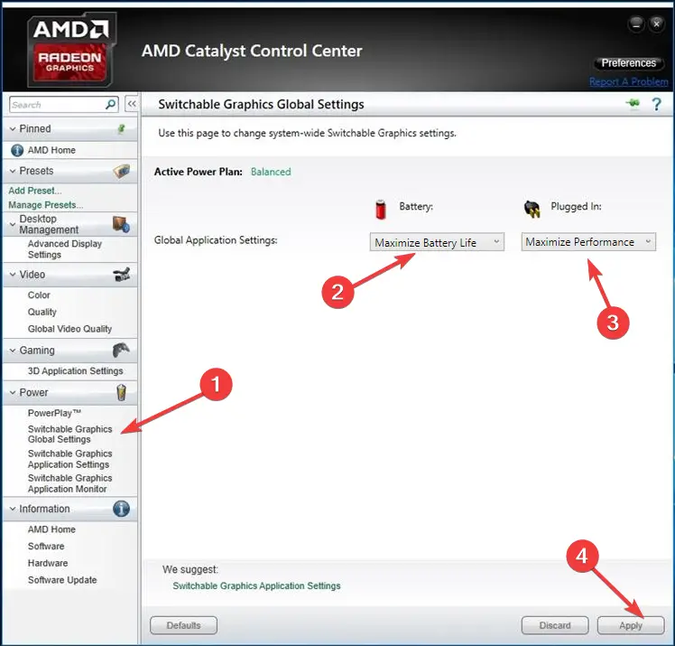Configuración global de AMD cómo usar una tarjeta gráfica dedicada en lugar de integrada