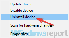 la clave de seguridad de red no funciona desinstalar dispositivo