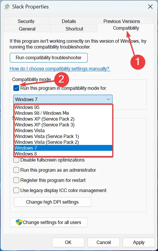 modo de compatibilidad para reparar NTVDM.exe