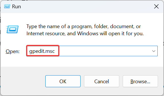 gpedit.msc para detener las ventanas emergentes en Windows 11