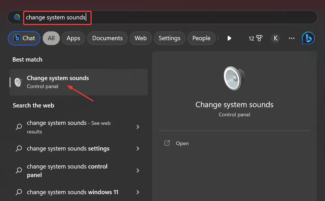 cambiar los sonidos del sistema para arreglar Spatial Sound sigue cambiando a Windows Sonic
