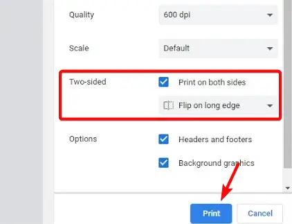 pdf impresión a doble cara habilitada